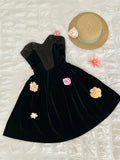 New Arrival Homecoming Dress Black Sweetheart Flower Pleated Short Prom Dress Birthday Party Dress Cocktail Dress HZ0319
