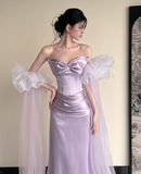 Pretty Prom Dress Light Purple Sweetheart Pleated Gala Dress Evening Dress Formal Dress HZ0319