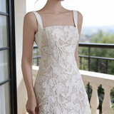 New Arrival Wedding Dress Spaghetti Straps Lace Backless Wedding Dress HZ0319