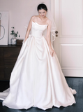 New Arrival Wedding Dress Strapless Pleated Wedding Dresses HZ0319