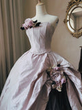 Elegant Prom Dress Strapless Pleated Tulle Quinceanera Dress Ball Gown Evening Dress HZ0319
