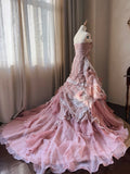 Beauty Prom Dress Sweetheart Ruffle Pleated Quinceanera Dress Ball Gown Evening Dress HZ0319