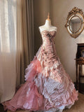 Beauty Prom Dress Sweetheart Ruffle Pleated Quinceanera Dress Ball Gown Evening Dress HZ0319