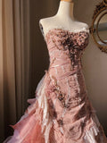 Beauty Prom Dress Sweetheart Ruffle Pleated Quinceanera Dress Ball Gown Evening Dress HZ0319