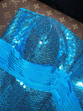 Shiny Prom Dress Strapless Slit Birthday Party Dress Evening Dress HZ0319
