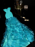 Elegant Prom Dress Sweetheart Ruffle Mermaid Birthday Party Dress Gala Dress Evening Dress HZ0319