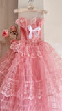 Sweet Prom Dress Strapless Tulle Gala Dress Evening Dress Formal Dress HZ0319