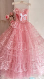 Sweet Prom Dress Strapless Tulle Gala Dress Evening Dress Formal Dress HZ0319