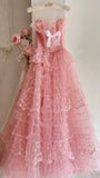Sweet Prom Dress Strapless Tulle Gala Dress Evening Dress Formal Dress HZ0319