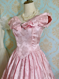 Charming Prom Dress V-neck Pleated Print Birthday Party Dress Evening Dress HZ0319