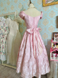 Charming Prom Dress V-neck Pleated Print Birthday Party Dress Evening Dress HZ0319