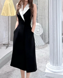 Minimalist Prom Dress V-neck Slit Gala Dress Evening Dress Formal Dress HZ0319