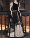 Elegant Prom Dress Square Neck Pleated Tulle Gala Dress Evening Dress Formal Dress HZ0319