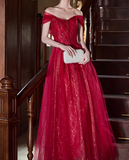 Shiny Prom Dress Off Shoulder Pleated Gala Dress Evening Dress Formal Dress HZ0319