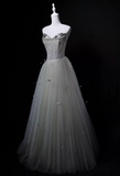 Charming Prom Dress A Line Sweetheart Pleated Tulle Gala Dress Evening Dress Party Dress HZ0319