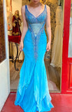 New Arrival Prom Dress V-neck Mermaid Birthday Party Dress Cockatail Dress Evening Dress HZ0319