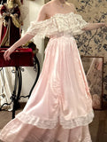 Beauty Prom Dress Off Shoulder Lace Pleated Gala Dress Formal Dress Evening Dress HZ0319