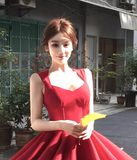Beauty A Line Straps Pleated Short Party Dress Women Summer Sweet Dress HZ0319