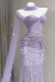 Shiny Prom Dress Sweetheart Pleated Tulle Mermaid Prom Gown Evening Dress Party Dress HZ0319